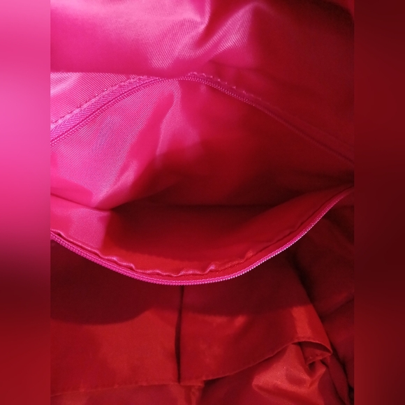 Neon pink puffer backpack - Picture 7 of 8